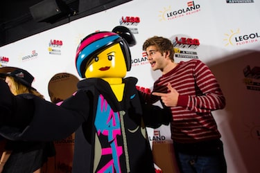 WINTER HAVEN, FL -- January 28, 2016 -- AN AWESOME WORLD PREMIERE ñ Celebrities including Jack Griffo gathered Jan. 28 at LEGOLANDÆ Florida Resort in Winter Haven, Fla., for the world premiere of ìThe LEGOÆ Movieô 4D A New Adventure.î A Hollywood-style gala built for kids celebrated the eagerly awaited debut of the brand-new attraction, which combines 3D computer animation, ì4Dî effects such as wind, water and fog, and the same sly humor that made the movie a worldwide blockbuster. The 12 Ω-minute film opened to guests Jan. 29 and plays multiple times per day in the Florida theme parkís Wells Fargo Fun Town Theater. THE LEGOÆ MOVIE © & ô LEGO Group & Warner Bros. Entertainment Inc. All Rights Reserved. (s16). LEGO, the LEGO logo, the Minifigure, the Brick and Knob configuration and LEGOLAND are trademarks of The LEGO Group. © 2016 The LEGO Group. Used with permission. All rights reserved. (PHOTO / Chip Litherland Photography for LEGOLAND Florida Resort)